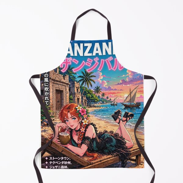 Item preview, Zanzibar, Tanzania — The Red-Haired Witch of the Turquoise Shores. designed and sold by DibujandoPorfa.