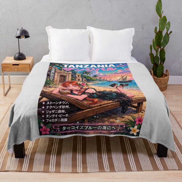 Item preview, Zanzibar, Tanzania — The Red-Haired Witch of the Turquoise Shores. designed and sold by DibujandoPorfa.