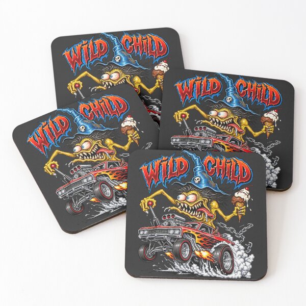 Item preview, Wild Child Hot Rod Monster Ice Cream Flames Classic Car Racing Humor designed and sold by Pliable.
