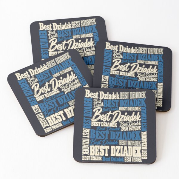 Item preview, Best Dziadek – Cream and Blue Polish Grandpa Typography Collage designed and sold by besensible.