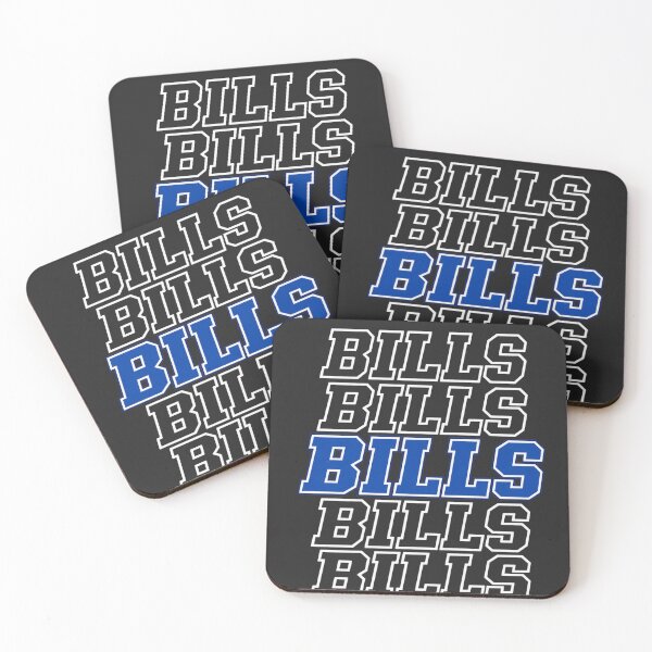 Item preview, Bills Stacked Distressed Blue White Repeating Text Team Pride designed and sold by Pliable.