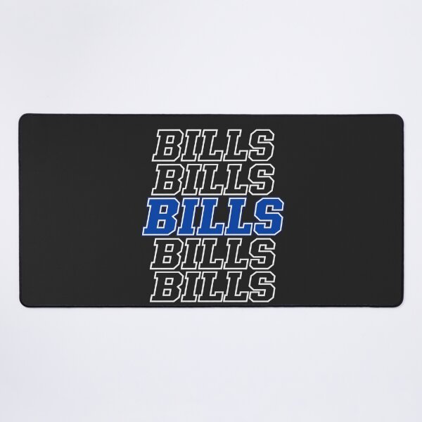 Item preview, Bills Stacked Distressed Blue White Repeating Text Team Pride designed and sold by Pliable.