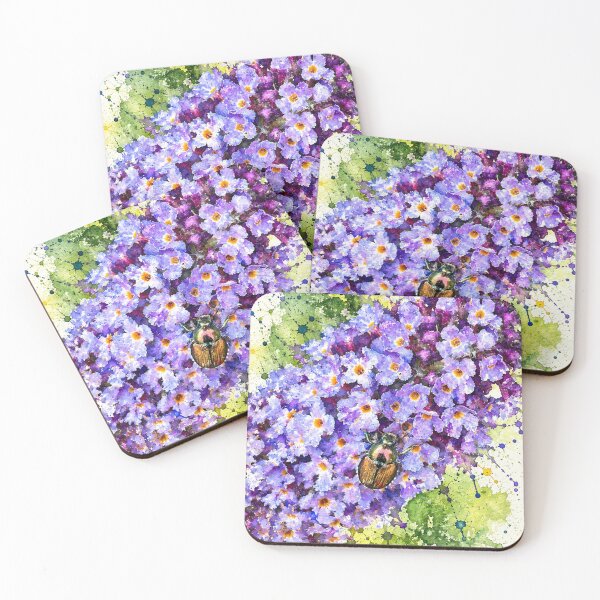 Item preview, Vibrant Botanical Splash Art Beetle designed and sold by Astute-Artio-Photography.