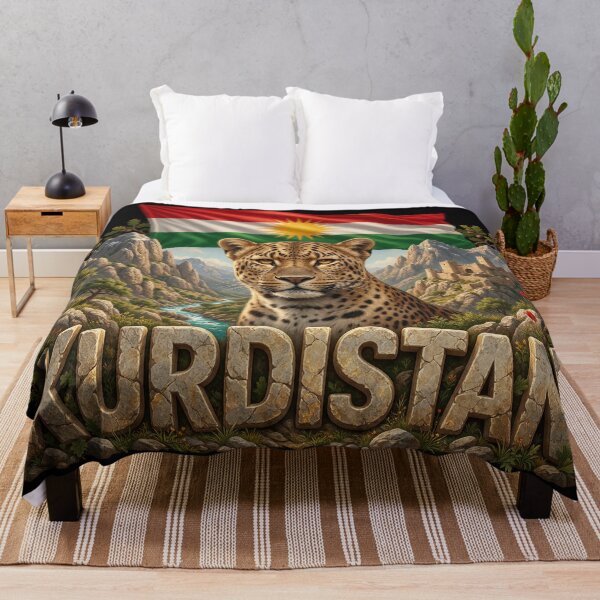 Item preview, Kurdistan Heritage – Leopard & Mountain Fort designed and sold by FlagX.