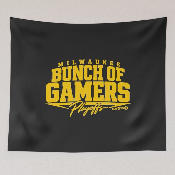 Item preview, Milwaukee Bunch of Gamers Playoffs Distressed Yellow Bold Lettering designed and sold by Pliable.