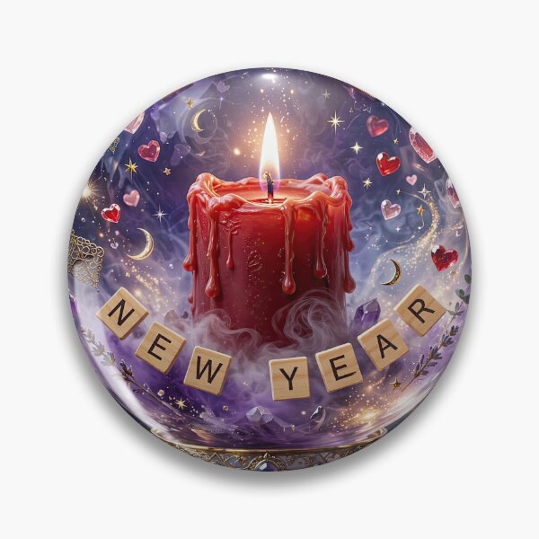 Item preview, Magical New Year Candle Crystal Ball Fun Gypsy New Year designed and sold by Stephanie Laird.