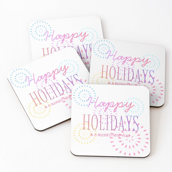 Item preview, Happy Holidays and a Blessed New Year Fireworks Desing designed and sold by VibranPalette.