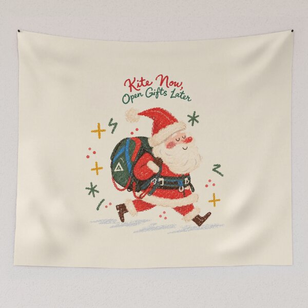 Item preview, Kite Now Open Gifts Later – Funny Kitesurfing Christmas Design designed and sold by Islabonita..