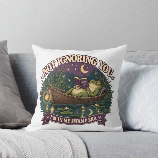 Item preview, Not Ignoring You I'm In My Swamp Era Frog - Cozy Cottagecore Art designed and sold by Driesman.