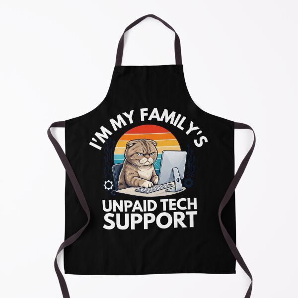 Item preview, I'm My Family's Unpaid Tech Support Funny Cat designed and sold by TAYNAROP.