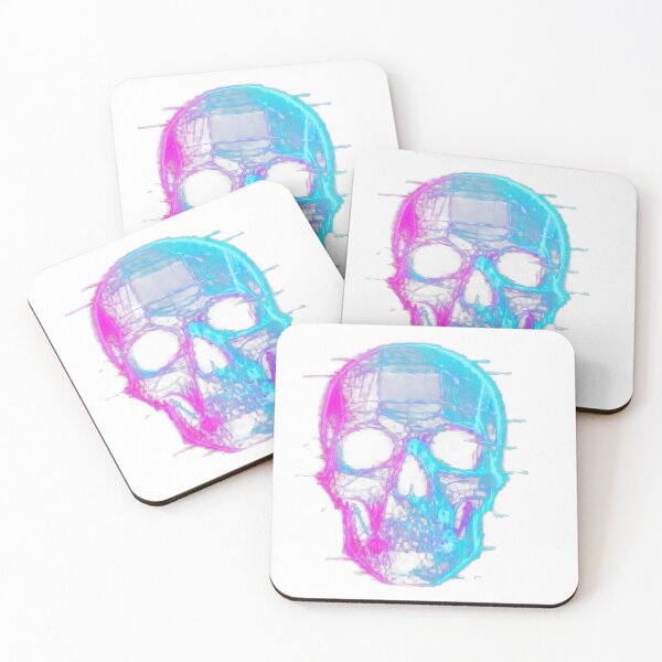 Item preview, Synthetic Embrace — Neon Wireframe Skull designed and sold by SE-Streetwear.