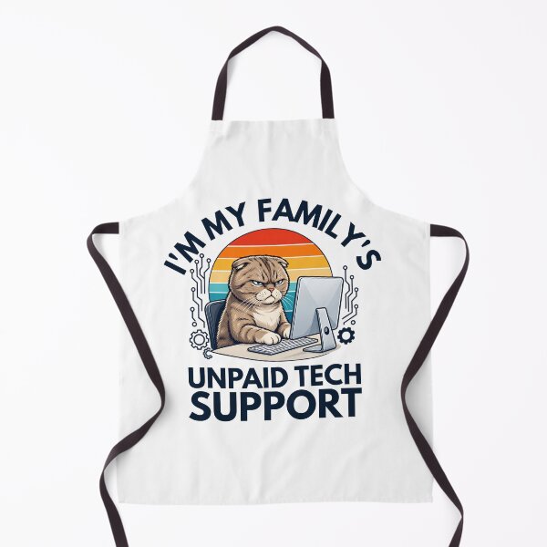 Item preview, I'm My Family's Unpaid Tech Support Funny Computer Cat Lover designed and sold by TAYNAROP.