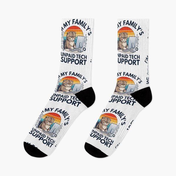 Item preview, I'm My Family's Unpaid Tech Support Funny Computer Cat Lover designed and sold by TAYNAROP.