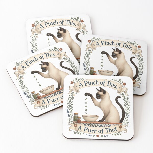 Item preview, Siamese Kitchen Cat – A Pinch of This, A Purr of That designed and sold by PurrBloom Studio.