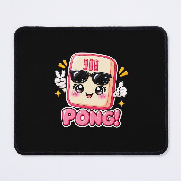 Item preview, Kawaii Mahjong PONG! Cute Funny Mahjong Tile Character Sticker designed and sold by fethialtaf.