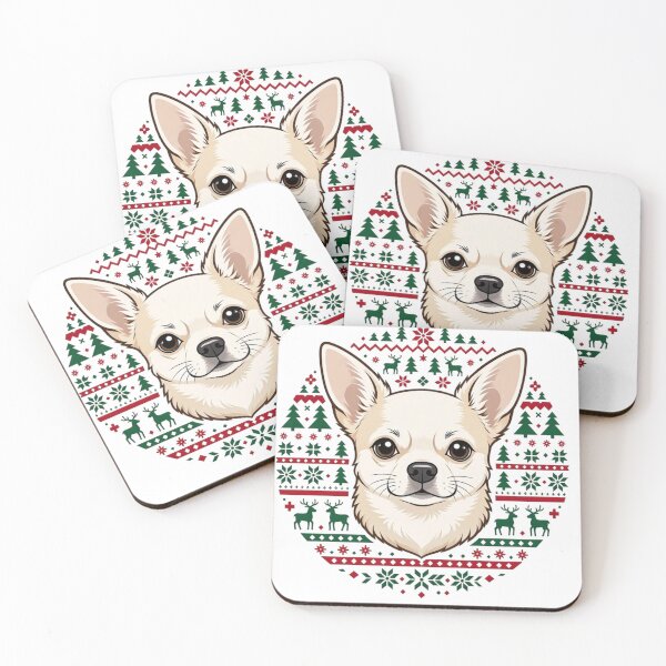 Item preview, Cute Chihuahua Ugly Christmas Sweater Pattern designed and sold by Kawaii Care Studio .