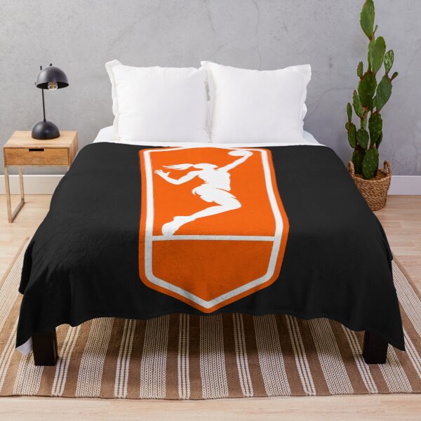 Item preview, WNBA Silhouette Logo Orange Player Jump Shot Classic Emblem designed and sold by Pliable.