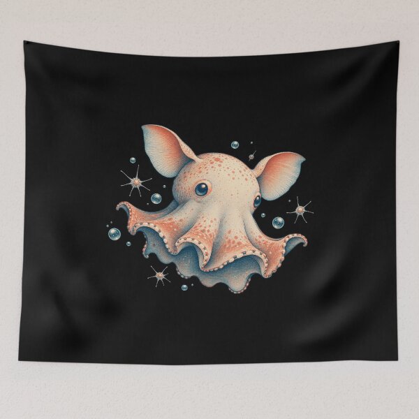 Item preview, Dumbo Octopus Among Deep Sea Stars designed and sold by AMICO77.
