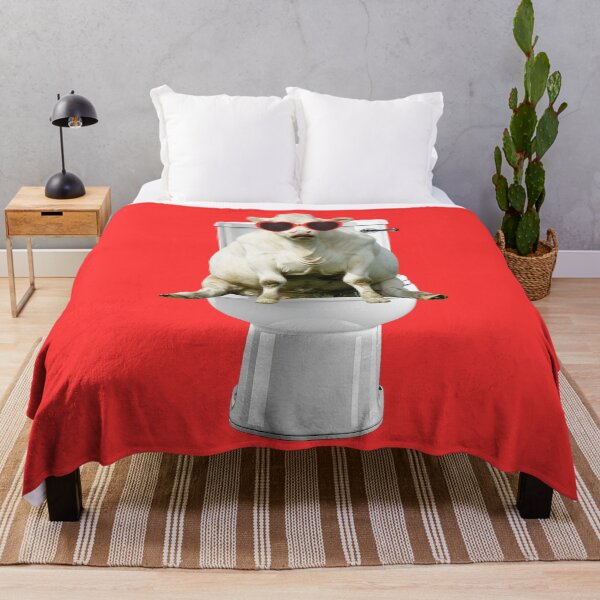 Item preview, Funny Cow on Toilet with Red Heart-Shaped Sunglasses designed and sold by Artography Designs.
