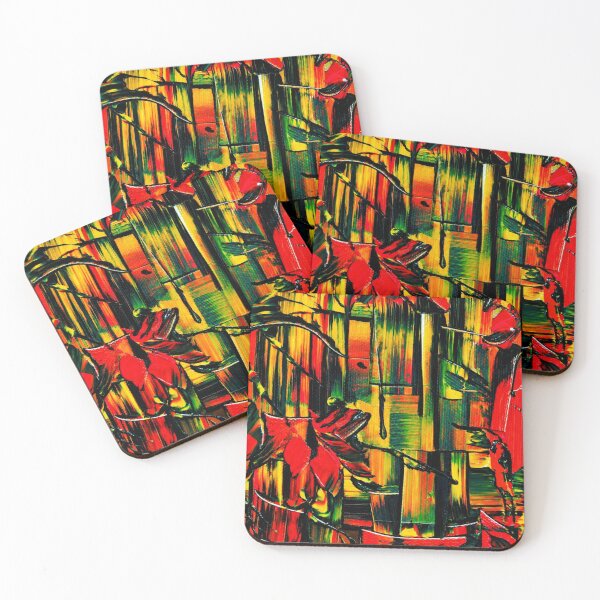 Item preview, Vibrant Tropical Impasto Abstract  designed and sold by DM820CozyVibe.