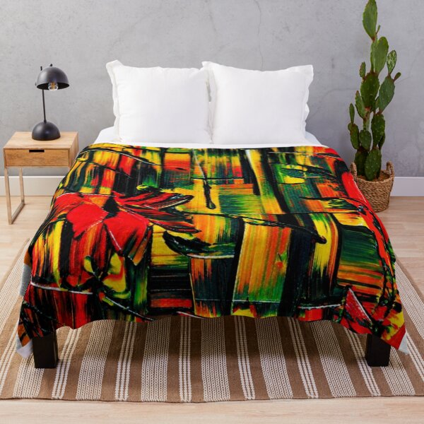 Item preview, Vibrant Tropical Impasto Abstract designed and sold by DM820CozyVibe.