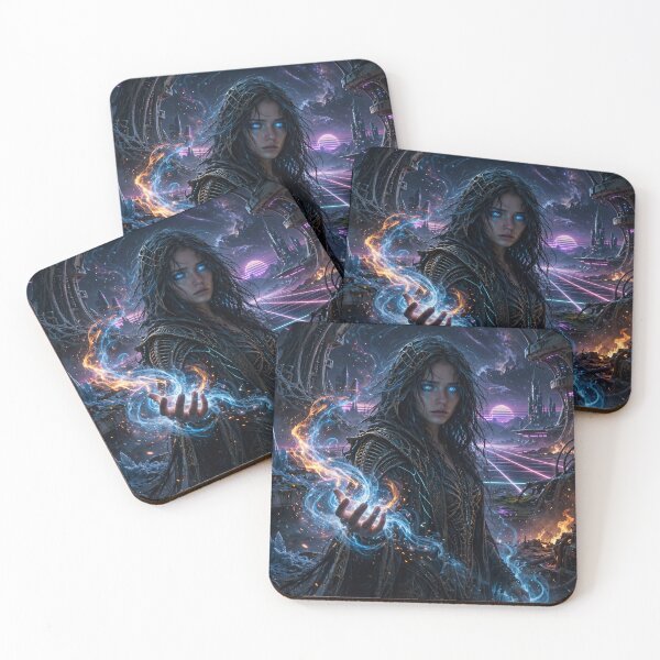 Item preview, Fire Wizard Synthwave Fantasy designed and sold by Simplybe1.
