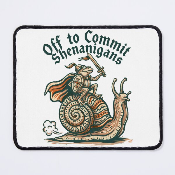 Item preview, Off to Commit Shenanigans Frog Riding Snail designed and sold by Redgiant87x.