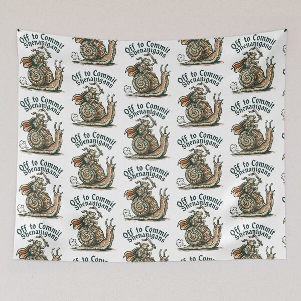 Item preview, Off to Commit Shenanigans Frog Riding Snail designed and sold by Redgiant87x.