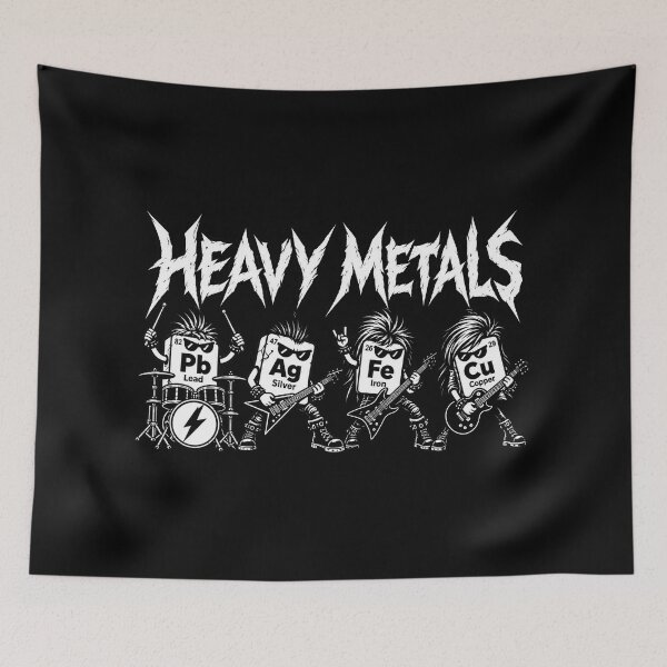 Item preview, Heavy Metals Chemistry Rock Band – Pb Ag Fe Cu Periodic Table designed and sold by Dragonfly-10.