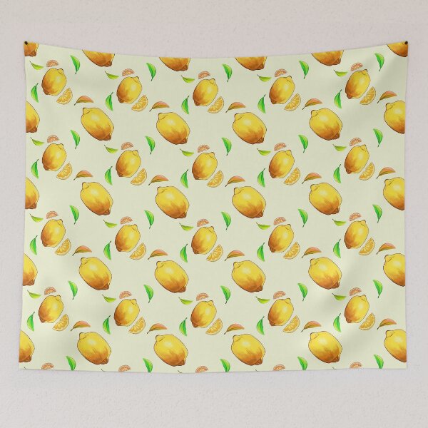 Item preview, Sunny Lemon Citrus Seamless Pattern designed and sold by artmakac.