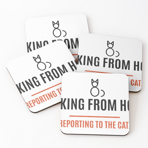 Item preview, Working From Home. Reporting to the Cat. Funny Cat Lover Sticker designed and sold by flipid776.