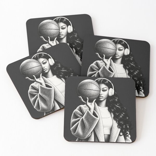 Item preview, Angel Reese Black White Headphones Basketball Coat Attitude Style designed and sold by Pliable.