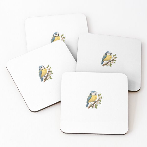 Item preview, Cute Blue Tit Bird on Blossom Branch designed and sold by fati-stor.