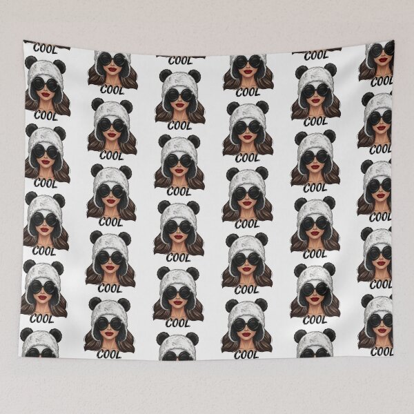 Item preview, Glamorous Girl Wearing Panda Hat And Sunglasses Art designed and sold by MaRCAStro.