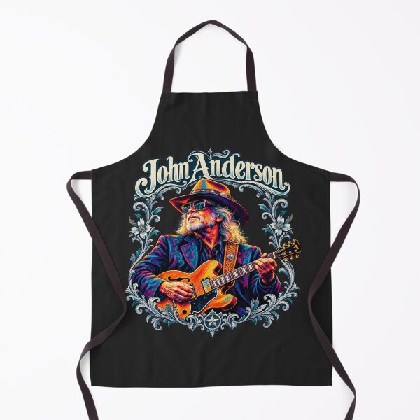 Item preview, John Anderson Colorful Guitar Portrait Floral Frame Country Legend designed and sold by Pliable.