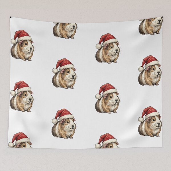 Item preview,  Cute Guinea Pig Wearing Santa Hat Christmas Holiday Animal  designed and sold by SOUFIANE1991.