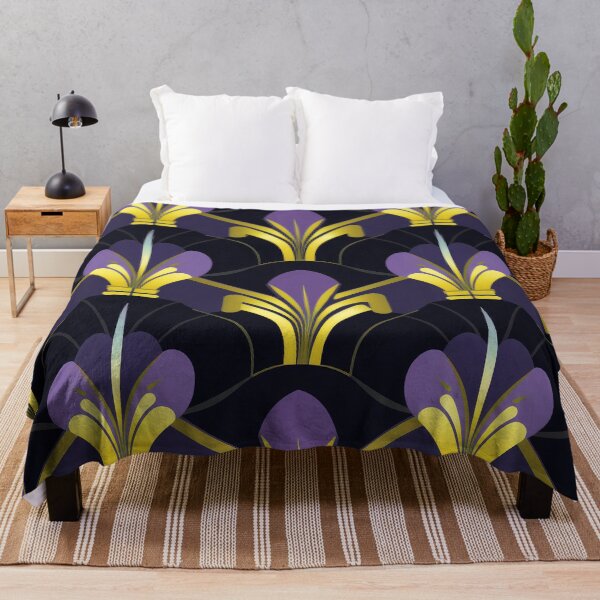 Item preview, Art Deco Purple And Golden Luxurious Pattern designed and sold by DEC02.