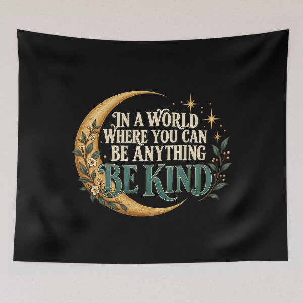 Item preview, Be Kind Celestial Moon Quote Lettering designed and sold by AMICO77.