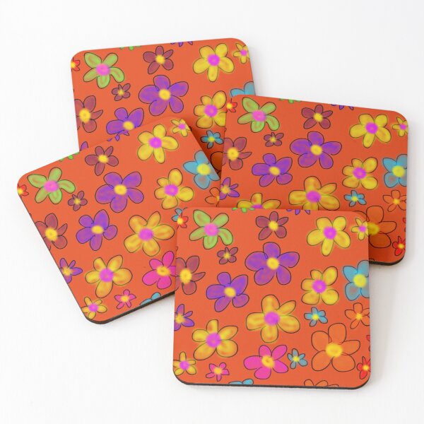 Item preview, Groovy Retro Flowers Pattern designed and sold by PatternShow.