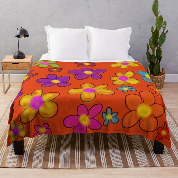 Item preview, Groovy Retro Flowers Pattern designed and sold by PatternShow.