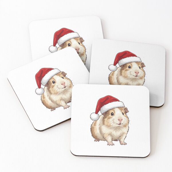 Item preview, Cute Guinea Pig Wearing Santa Hat Christmas Holiday Animal  designed and sold by SOUFIANE1991.