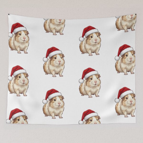 Item preview, Cute Guinea Pig Wearing Santa Hat Christmas Holiday Animal  designed and sold by SOUFIANE1991.