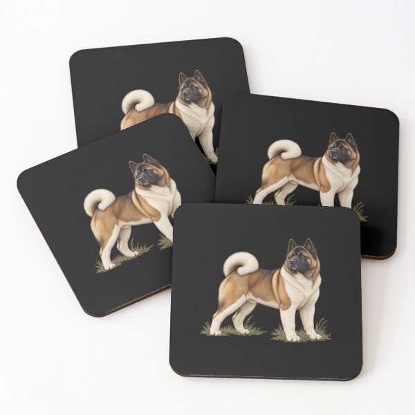 Item preview, American Akita Full Body Vintage Dog Art designed and sold by AMICO77.