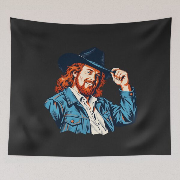 Item preview, Young John Anderson Cowboy Hat Portrait Smile Country Legend designed and sold by Pliable.