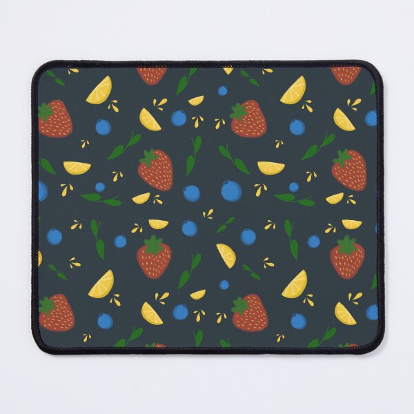 Item preview, Fruity strawberry, blueberry and lemon pattern  designed and sold by Soft rot studio.