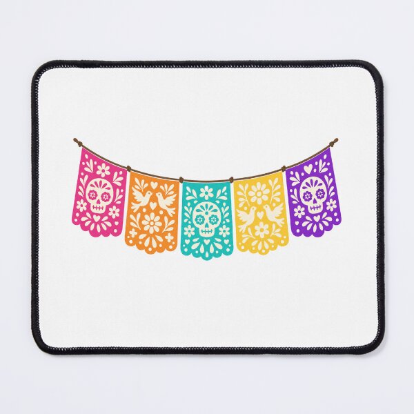 Item preview, Papel Picado Banner Skull Flower Cutouts Colorful designed and sold by Inkworksbyshery.