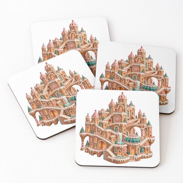 Item preview, Gingerbread Castle Candy City Christmas Architecture designed and sold by TeNovaStudio.