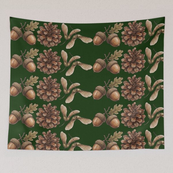 Item preview, Rustic Woodland Botanicals: Acorns, Pinecone, and Maple Seeds designed and sold by FrozenFits.