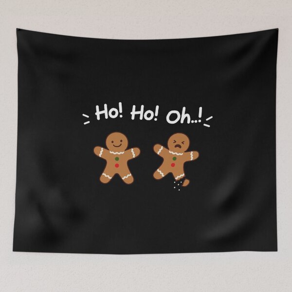 Item preview, Ho Ho Ho Oh No! Funny Gingerbread Man Christmas Design designed and sold by BrainBubbleArt.