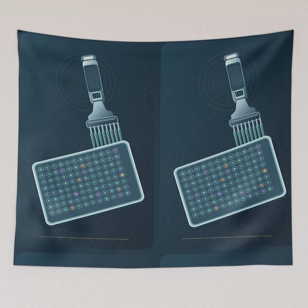 Item preview, 96-Well Plate & Multichannel Pipette — Ninety-Six Wells designed and sold by astersgraphics.